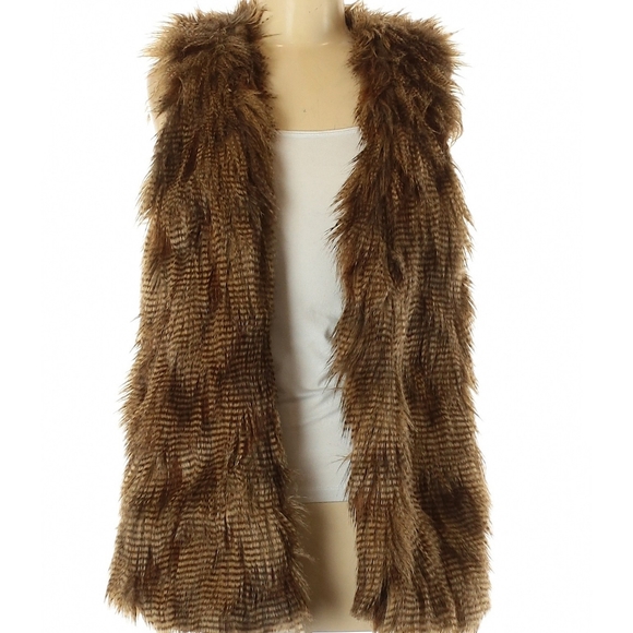 Show me your mumu brown faux fur vest - Picture 2 of 3